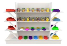 Gôndola Central M1 Mdp Expositor Comercial Prateleira Loja