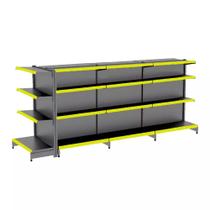 Gondola Centro 137 Fit Ate 3 Metros 1 Ponta Preto 28b Pe Amarelo