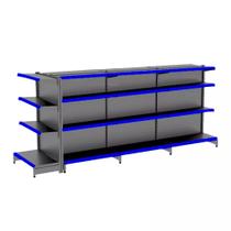 Gondola Centro 137 Fit Ate 3 Metros 1 Ponta Preto 28b Pe Azul Gondola Centro 137 Fit Ate 3 Metros 1 Ponta Preto 28b Pe Azul