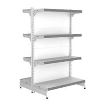 Gondola Centro 137 FIT Inicial Branco 8 Bandeja Pe Cinza