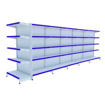 Gondola Centro 170 Amapa Flex Kit 5 Metros 1 Ponta Branco PE Az - Amapá