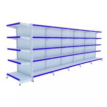 Gondola Centro 170 Fit Ate 5 Metros 1 Ponta Branco 55b Pe Azul Gondola Centro 170 Fit Ate 5 Metros 1 Ponta Branco 55b Pe Azul