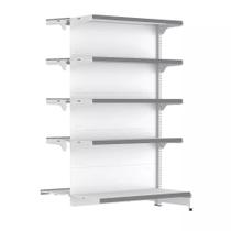 Gondola Centro 170 FIT Continuação Branco 10 Bandeja Pe Cinza Gondola Centro 170 FIT Continuação Branco 10 Bandeja Pe Cinza
