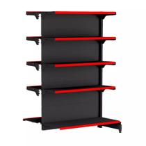 Gondola Centro 170 FIT Continuação Preto 10 Bandeja Pe Vermelho Gondola Centro 170 FIT Continuação Preto 10 Bandeja Pe Vermelho