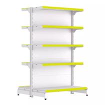 Gondola Centro 170 FIT Inicial Branco 10 Bandeja Pe Amarelo