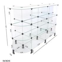 Gôndola Modulado em Vidro - 1,60 x 1,00 x 0,60 - Balcãonet