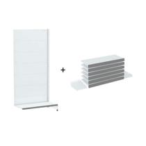 Gondola Parede 170 Amapa Flex Continua Branco 7 band PE Cinza - Amapá Gondola Parede 170 Amapa Flex Continua Branco 7 band PE Cinza - Amapá