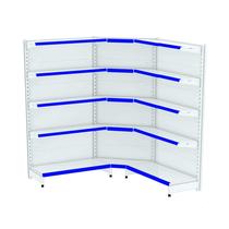 Gondola Parede 170 Amapa Flex Kit 2 Metros 1 Canto Branco PE Az - Amapá Gondola Parede 170 Amapa Flex Kit 2 Metros 1 Canto Branco PE Az - Amapá