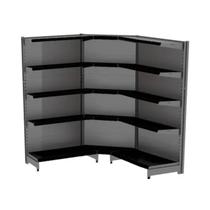 Gondola Parede 170 Amapa Flex Kit 2 Metros 1 Canto Preto SPE - Amapá