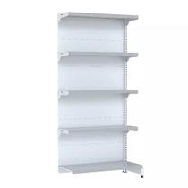 Gondola Parede 170 Fit Continuação Branco 5 Bandeja Sp Etiqueta Gondola Parede 170 Fit Continuação Branco 5 Bandeja Sp Etiqueta