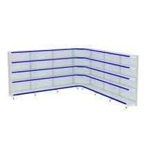 Gondola Parede 1,96m Amapá Flex Kit 8 Metros Branco com porta etiqueta - 2206 Gondola Parede 1,96m Amapá Flex Kit 8 Metros Branco com porta etiqueta - 2206