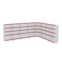 Gondola Parede 202 Amapa FIT Kit 7 Metros 1 Canto Porta etiqueta Vermelho Amapá Gondola Parede 202 Amapa FIT Kit 7 Metros 1 Canto Porta etiqueta Vermelho Amapá