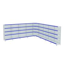 Gondola Parede 202 Amapa FIT Kit 8 Metros 1 Canto Porta etiqueta Azul Amapá Gondola Parede 202 Amapa FIT Kit 8 Metros 1 Canto Porta etiqueta Azul Amapá