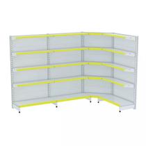 Gondola Parede 202 Fit Ate 3 Metros 1 Canto Branco 20b Pe Amarelo Gondola Parede 202 Fit Ate 3 Metros 1 Canto Branco 20b Pe Amarelo