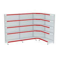 Gondola Parede 202 Fit Ate 3 Metros 1 Canto Branco 20b Pe Vermelho Gondola Parede 202 Fit Ate 3 Metros 1 Canto Branco 20b Pe Vermelho
