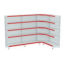 Gondola Parede 202 Fit Ate 3 Metros 1 Canto Branco 20b Pe Vermelho