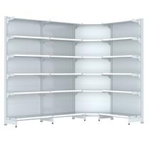 Gondola Parede 202 Fit Farmacia Ate 3 M Bco 1 Canto Pe Branco