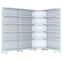 Gondola Parede 202 Fit Farmacia Ate 3 M Bco 1 Canto Spe