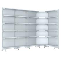 Gondola Parede 202 Fit Farmacia Ate 4 M Bco 1 Canto Spe Gondola Parede 202 Fit Farmacia Ate 4 M Bco 1 Canto Spe