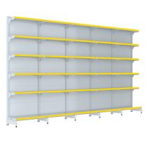 Gondola Parede 202 Fit Farmacia Ate 5 Metros Branco Pe Amarelo Gondola Parede 202 Fit Farmacia Ate 5 Metros Branco Pe Amarelo