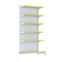 Gondola Parede 202 FIT Farmacia Continu 6 Bd Branco Pe Amarelo