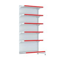 Gondola Parede 202 FIT Farmacia Continu 6 Bd Branco Pe Vermelho