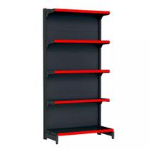 Gondola Parede 202 Fit Inicial Preto 5 Bandeja Pe Vermelho