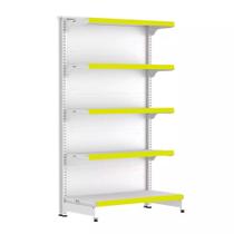 Gondola Ponta 170 FIT Branco 5 Bandeja Pe Amarelo