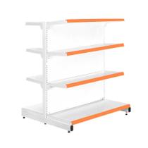 Gôndola Prateleira Para Supermercado 4 Níveis 40x30 New Plus 1,40 Central Inicial pe Laranja - sa Gôndolas