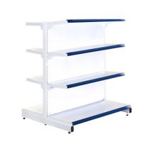 Gôndola Prateleira Supermercado 4 Níveis 40x30 New Plus 1,40 Central Inicial Azul - Sa Gôndolas