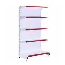 Gôndola Prateleira Supermercado 5 Níveis 40x30 New Plus 1,70m Ponta Vermelho - Sa Gôndolas