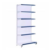 Gôndola Prateleira Supermercado 6 Níveis 40x30 New Plus 2,00m Parede Inicial Azul SA Gôndolas Gôndola Prateleira Supermercado 6 Níveis 40x30 New Plus 2,00m Parede Inicial Azul SA Gôndolas
