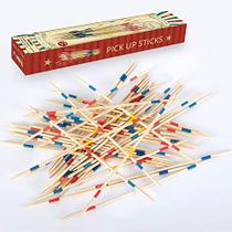 Gonoelec 41 Piece 12 polegadas bambu pegar varas jogo clássico jogo de mesa divertido jogo de tabuleiro familiar presente para adultos e crianças