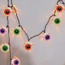 GOOTHY Halloween Eyeball String Lights 2,6 m 10 multicoloridas GOOTHY Halloween Eyeball String Lights 2,6 m 10 multicoloridas