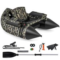 Goplus Bóia Inflável para Pesca 150 cm Camuflada