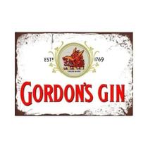 Gordons Gin Retro Placa de Metal/Sinal, Pub, Bar, Man Cave, Gordons Gin Retro Placa de Metal/Sinal, Pub, Bar, Man Cave,