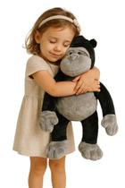 Gorila Macaco Kekeu de Pelucia Super Fofo Preto Cinza 36cm Pelucias HAS Brasil