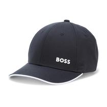 Gorra Boss con Logo Grande en Algodón Twill, Negro Intenso, Talla Única