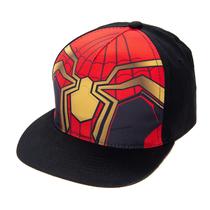 Gorra de Béisbol de Marvel Spiderman para Niños, Gorra Ajustada y con Visera Plana en Diseño Rojo