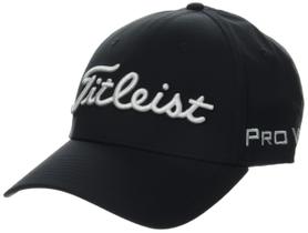 Gorra de Golf Titleist Tour Performance Negra y Blanca con Protección UV 50+