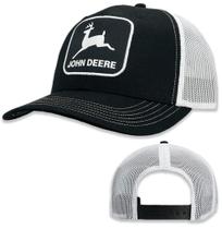 Gorra John Deere Moline 112 Fit Negra con Malla Blanca