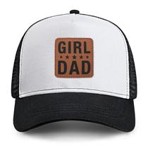 Gorra Trucker Negra con Parche de Cuero y Correa Ajustable para Papá