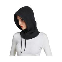 Gorro Balaclava De Inverno Feminino Em Cashmere Com Capuz E Gola Falsa Para Proteção Do Pescoço.