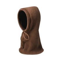 Gorro Balaclava Unissex De Inverno Tricotado À Prova De Vento Com Capuz E Cordão, Touca De Pescoço