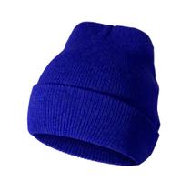 Gorro Beanie Scotamalone de Tricô com Aba Unissex Azul Escuro