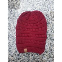 Gorro Beanie Touca Unissex Inverno Tricô Cor:Marsala