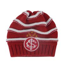 Gorro bebê listrado vermelho e branco retrô oficial internacional