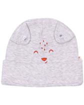 Gorro Bebê Menino Cinza Ribana Ursinho Nini &amp Bambini