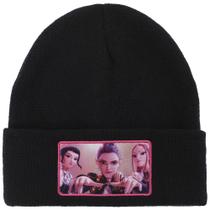 Gorro Bioworld Kpop Demon Hunters Preto com Punho Tricotado Gorro Bioworld Kpop Demon Hunters Preto com Punho Tricotado