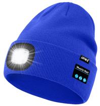 Gorro Bluetooth ATNKE iluminado por LED com farol azul